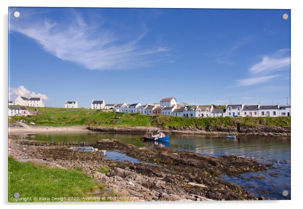 Summer Day at Portnahaven Acrylic by Kasia Design