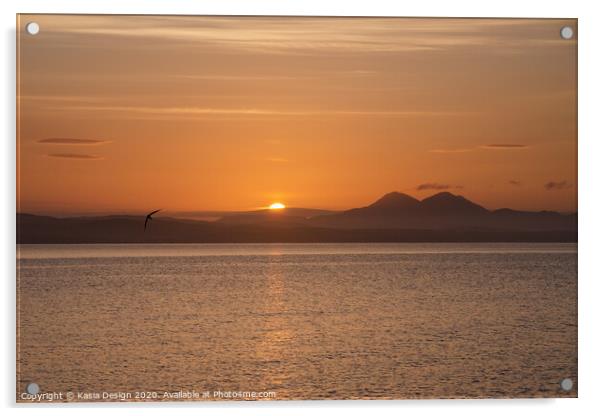 Sun Rising over Islay Acrylic by Kasia Design