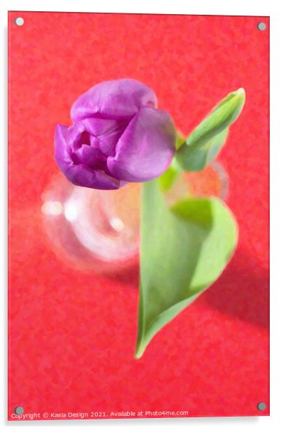 A Tulip for Your Loved One Acrylic by Kasia Design