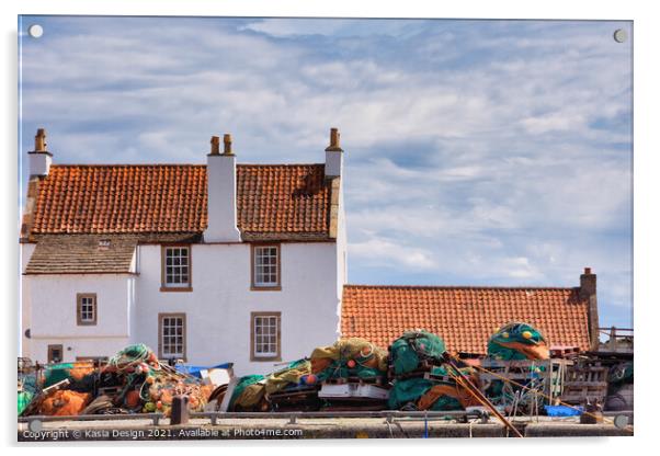Picturesque Pittenweem Harbour Acrylic by Kasia Design