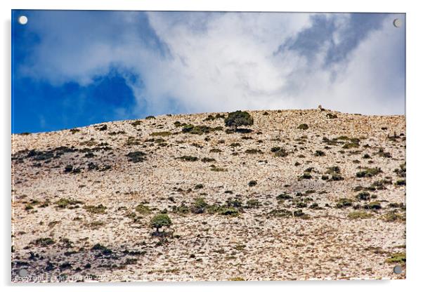 Barren Hillside on the Lasithi Plateau Acrylic by Kasia Design