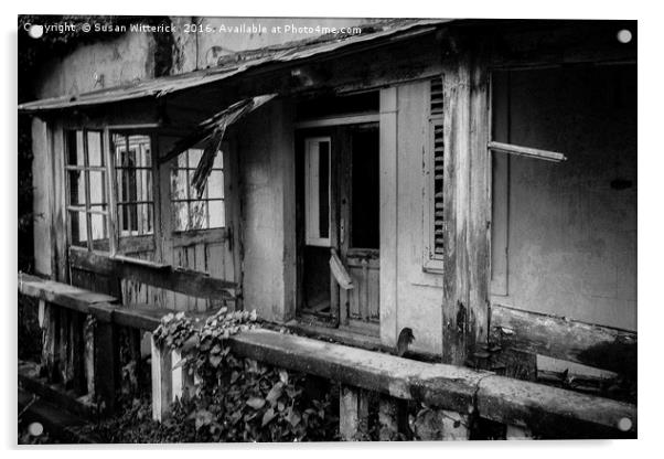 Derelict House, Dubrovnik Acrylic by Susan Witterick