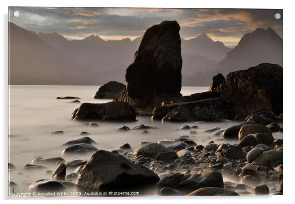Elgol Rocks, Isle of Skye Acrylic by Rosalind White