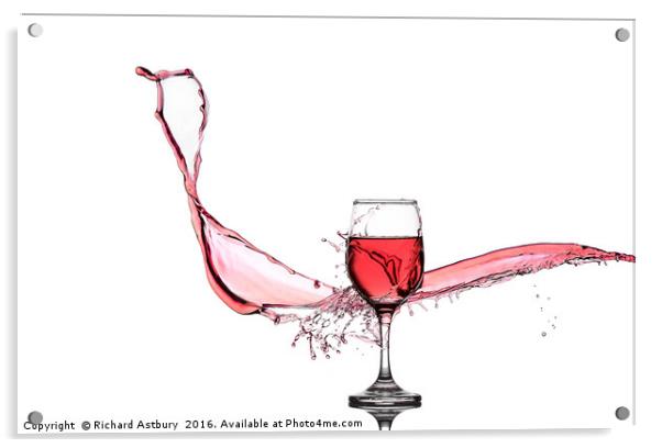 Wine Splash Acrylic by Richard Astbury