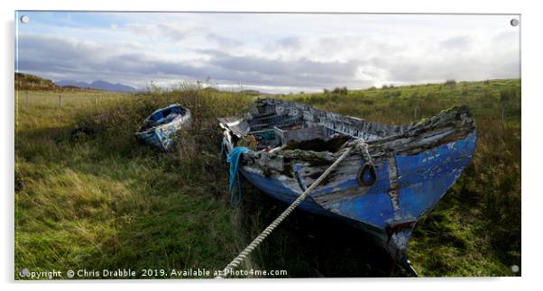 Abandoned boats in Cove Harbour Acrylic by Chris Drabble