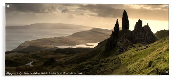 Old Man of Storr Acrylic by Chris Drabble