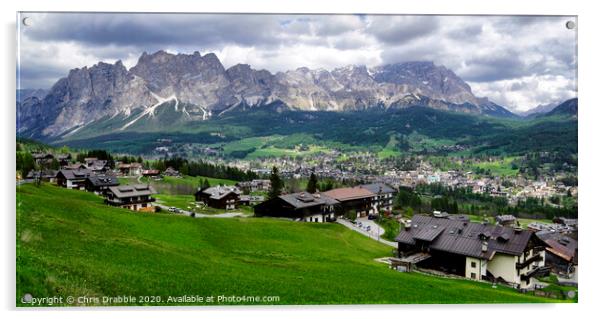 Cortina d' Ampezzo Acrylic by Chris Drabble