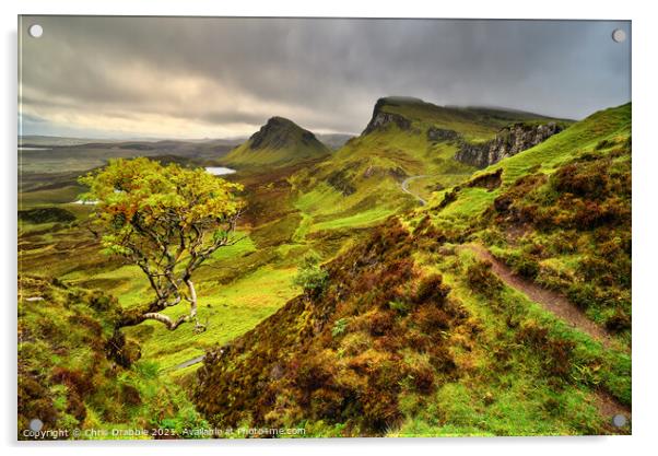 Rain clouds over the Quiraing Acrylic by Chris Drabble