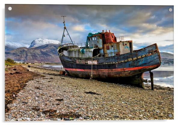 The wreck of the Golden Harvest Acrylic by Chris Drabble