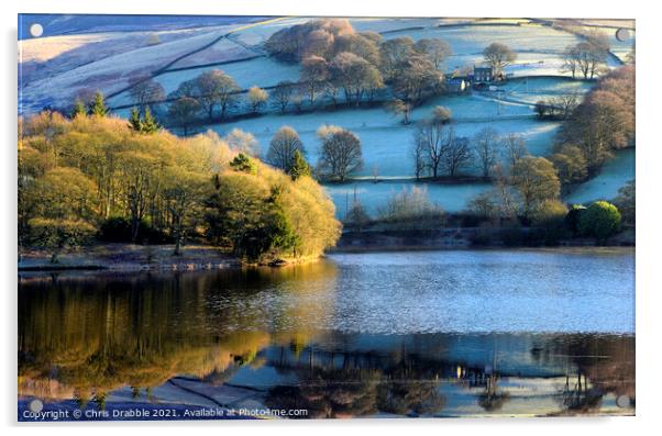 Ashes Farm and Ladybower Reservoir Acrylic by Chris Drabble