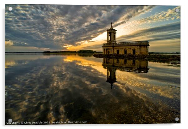 Normanton Church at sunset Acrylic by Chris Drabble