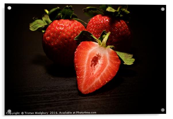 Strawberries Acrylic by Tristan Wedgbury