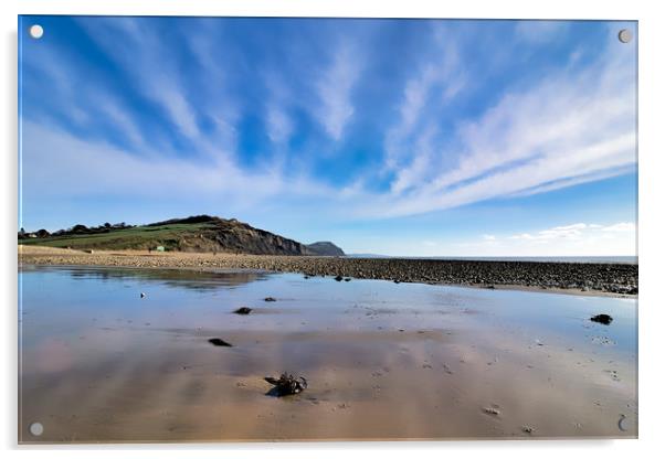 Winter Seascape at Charmouth 2 Acrylic by Susie Peek