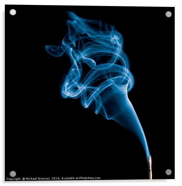 Blue Smoke Acrylic by Michael Greaves
