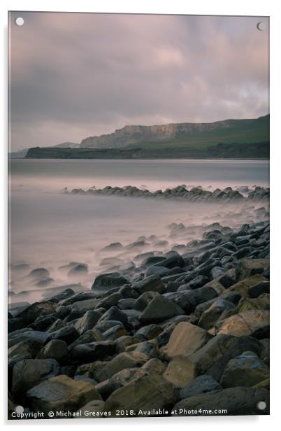 Kimmeridge Bay Acrylic by Michael Greaves