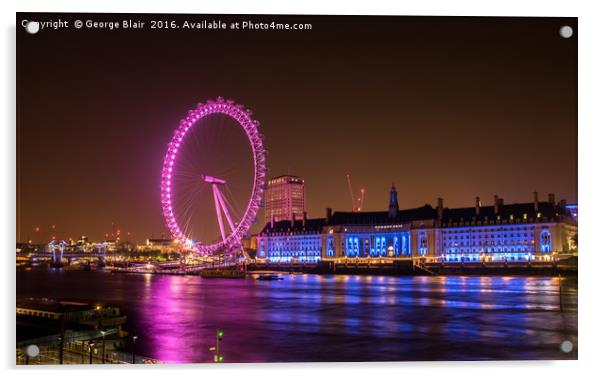 London Eye Acrylic by George Blair
