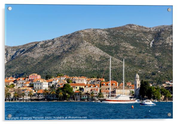 Cavtat - town in Dalmatia, Croatia Acrylic by Sergey Fedoskin