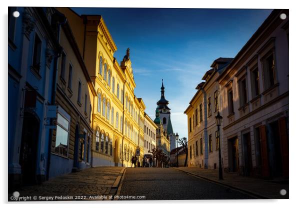 Pisek - town in South Czechia Acrylic by Sergey Fedoskin