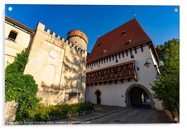 Historic Kotnov Tower in Tabor, Czech Republic Acrylic by Sergey Fedoskin