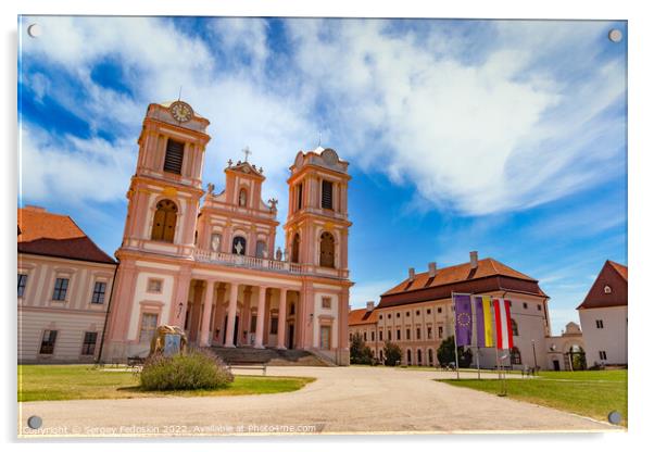 Gottweig Abbey (German name is Stift Göttweig) in Krems region. Wachau valley. Austria. Acrylic by Sergey Fedoskin