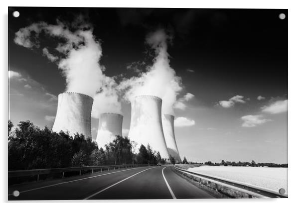 Nuclear power plant Temelin. Acrylic by Sergey Fedoskin