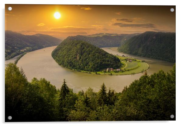 Danube river. Acrylic by Sergey Fedoskin