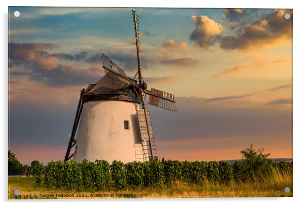 Old windmill. Acrylic by Sergey Fedoskin