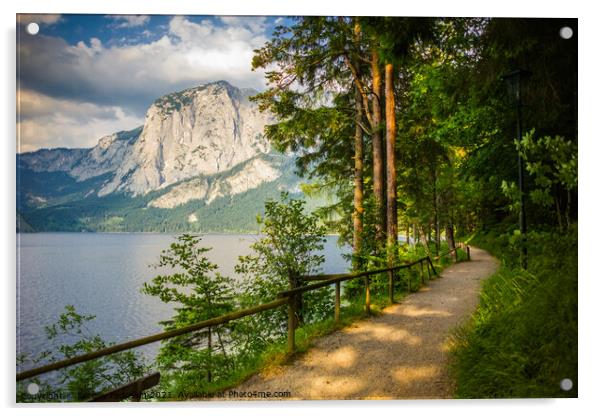 Altausseer lake. Austria. Acrylic by Sergey Fedoskin