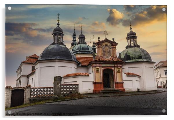 Klokoty church. Czechia. Acrylic by Sergey Fedoskin