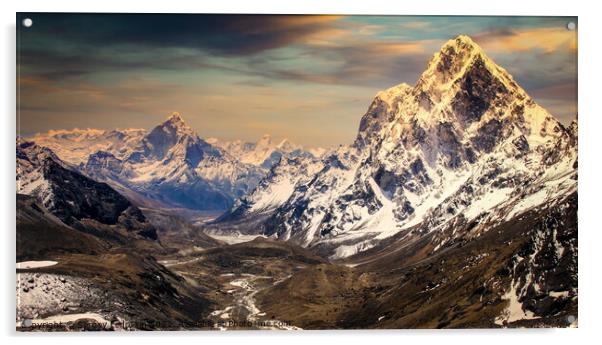 Himalaya mountains. Acrylic by Sergey Fedoskin