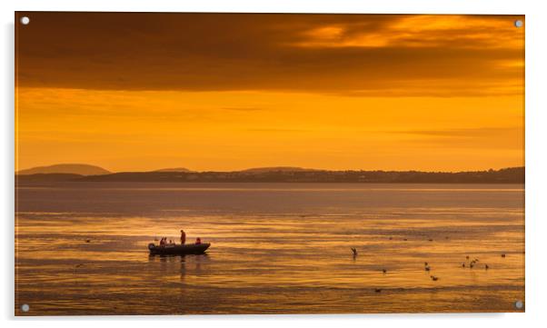 Norwegian sunset Acrylic by Hamperium Photography