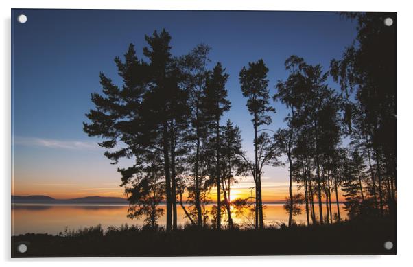 Sunset in the north of Sweden Acrylic by Hamperium Photography