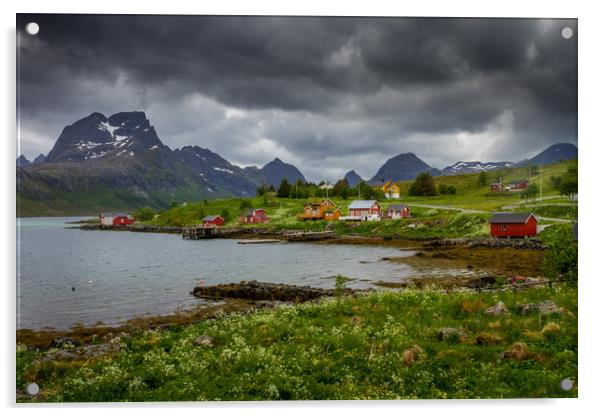 Lofoten in Norge Acrylic by Hamperium Photography