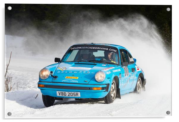 Winter rally Sweden Acrylic by Hamperium Photography