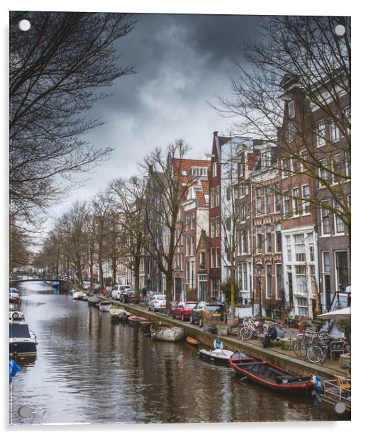 Canals of Amsterdam Acrylic by Hamperium Photography