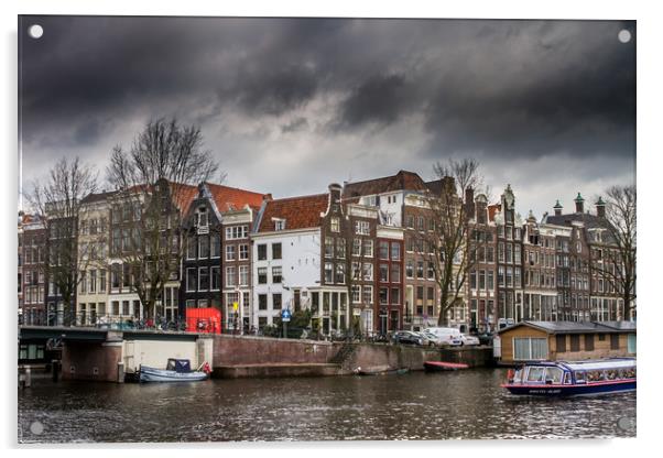 The city of Amsterdam Acrylic by Hamperium Photography