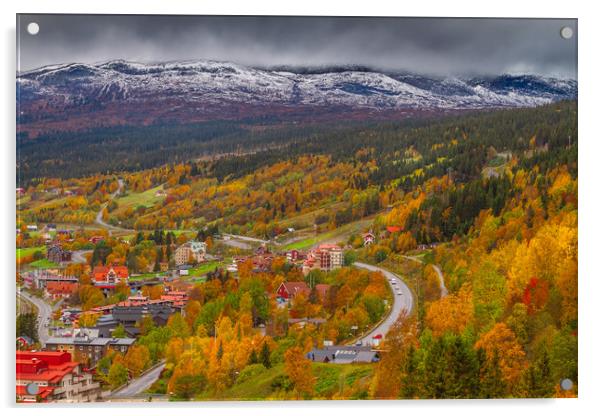 Sweden during the autumn Acrylic by Hamperium Photography