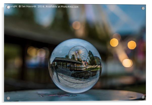 Liverpool Wheel Glass Ball 2 Acrylic by Ian Haworth