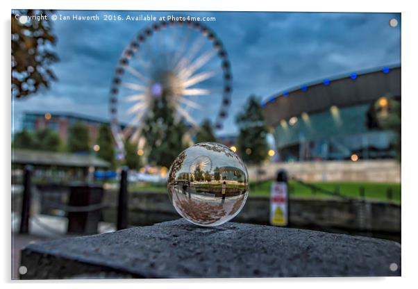 Liverpool Wheel Glass Ball 3 Acrylic by Ian Haworth