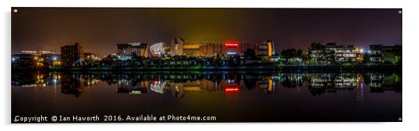 Manchester United Old Trafford Football Ground Acrylic by Ian Haworth