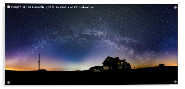 The Cat and Fiddle Milky Way Acrylic by Ian Haworth