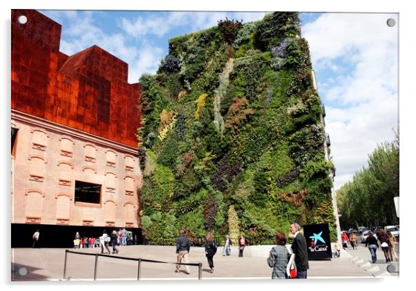 Facade of plants and Caixa Forum Acrylic by Igor Krylov