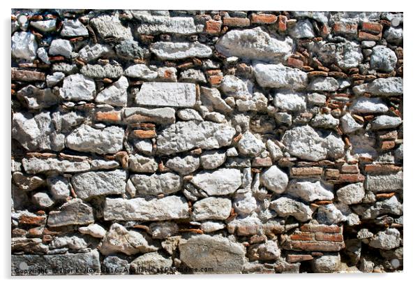 Wall of stone,brick, tile. Acrylic by Igor Krylov