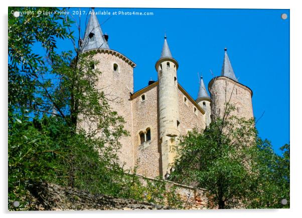 Castle Alcazar de Segovia Acrylic by Igor Krylov