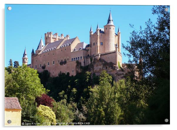 Castle Alcazar de Segovia Acrylic by Igor Krylov