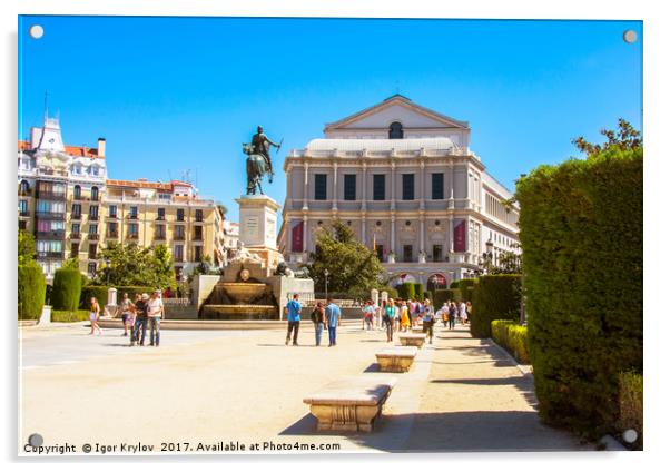 Opera in Madrid  Acrylic by Igor Krylov