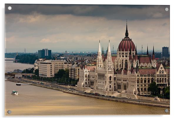 Parlament in Budapest Acrylic by Hans Kruse