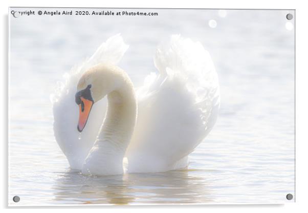 Swan Lake. Acrylic by Angela Aird