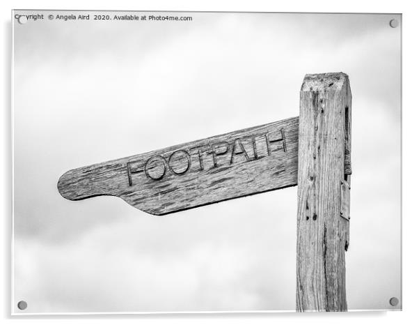 Footpath. Acrylic by Angela Aird