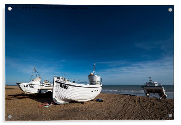 Fishing Boats on Hastings Beach Acrylic by Tim Grist